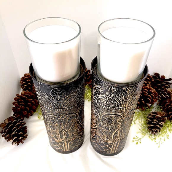 Metal round candle holders. - Picture 2 of 4